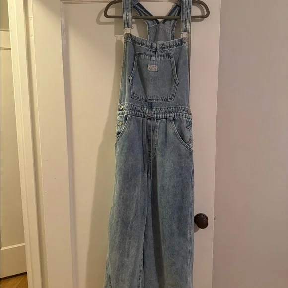 Levi’s Apron Drawstring Straight Leg Overalls size L - Picture 4 of 14